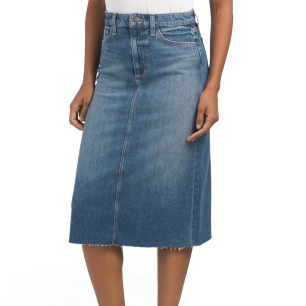NWOT Joe's The A Line Denim Midi Length Skirt Size 24